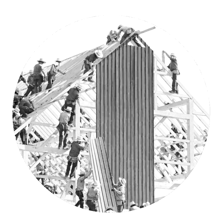 header image of blogposts titled "if criminals work ttogether, why don't why?" shown are many people that built the roof of a house together.